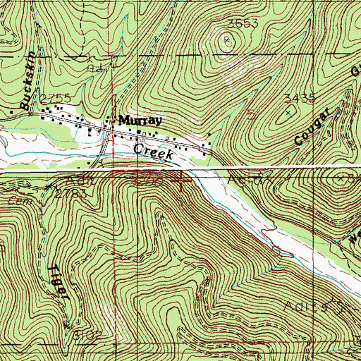 Topographic Map of Gold Run, ID