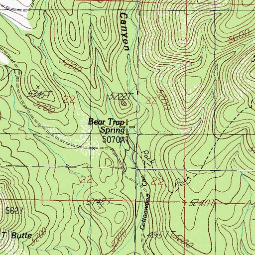 Topographic Map of Bear Trap Spring, AZ