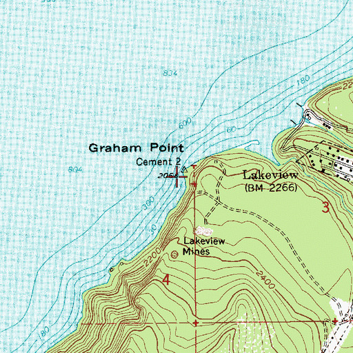 Topographic Map of Graham Point, ID