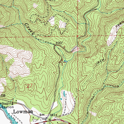 Topographic Map of Graney Creek, ID