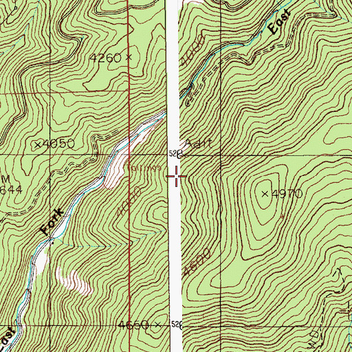 Topographic Map of Granite Mine, ID