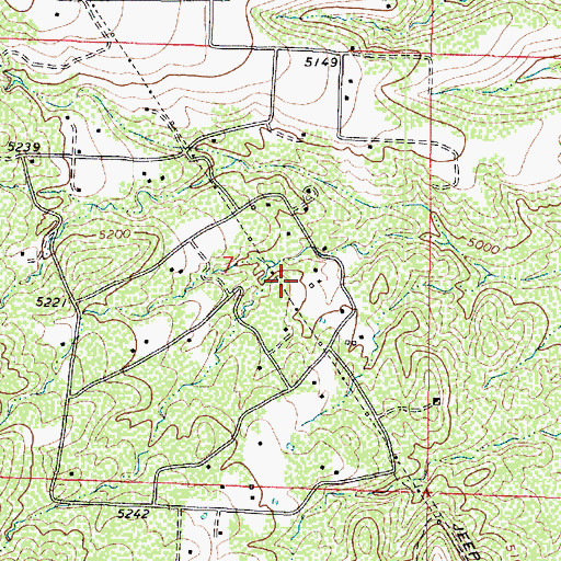 Topographic Map of Blue Hills Farms, AZ