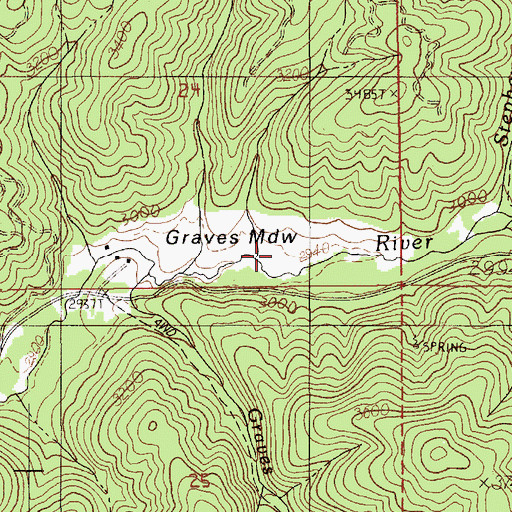 Topographic Map of Graves Meadow, ID