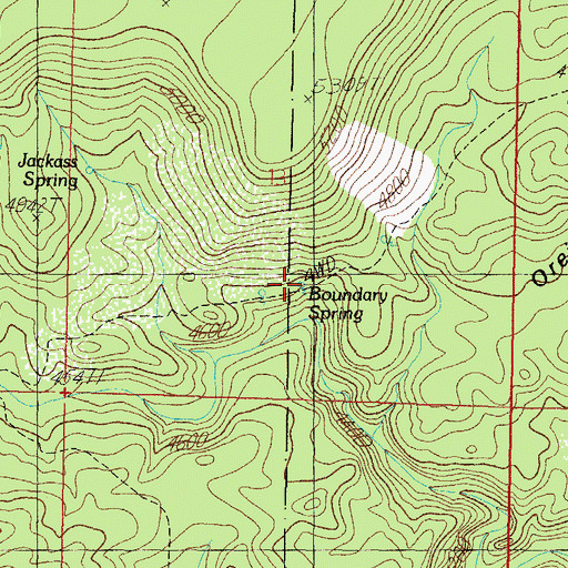 Topographic Map of Boundary Spring, AZ