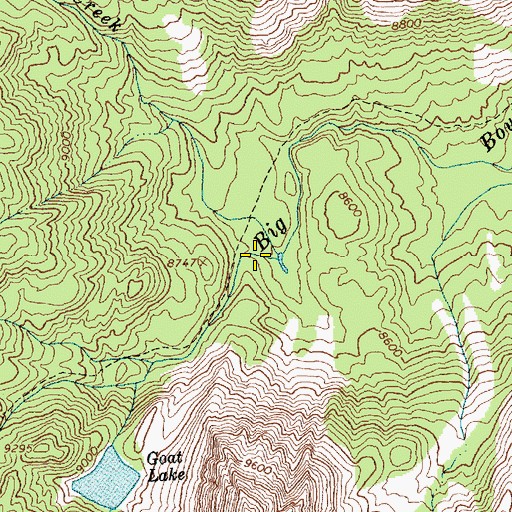 Topographic Map of Gunsight Creek, ID