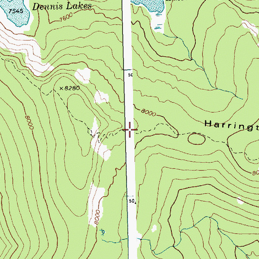 Topographic Map of Harrington Ridge, ID