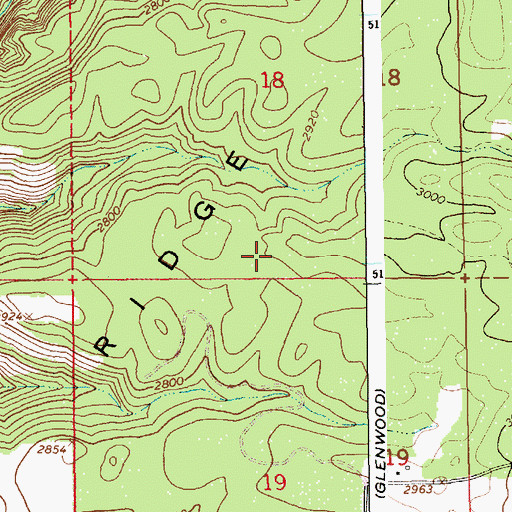 Topographic Map of Harris Ridge, ID
