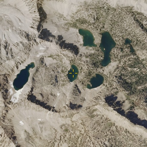 Aerial/Satellite Image of Headwall Lake, ID