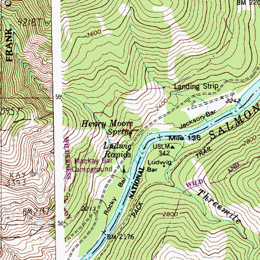 Topographic Map of Henry Moore Spring, ID