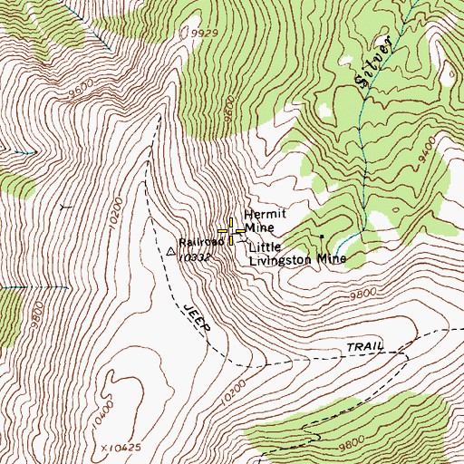 Topographic Map of Hermit Mine, ID