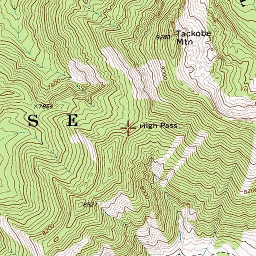 Topographic Map of High Pass, ID