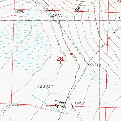Topographic Map of Hillside Creek, ID
