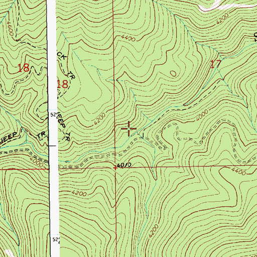 Topographic Map of Hilo Creek, ID