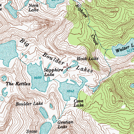 Topographic Map of Hook Lake, ID