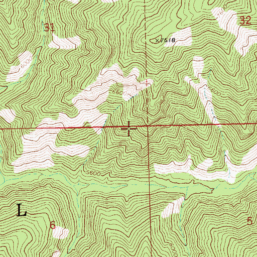 Topographic Map of Horseshoe Creek, ID