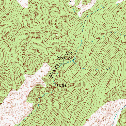 Topographic Map of Hot Springs, ID