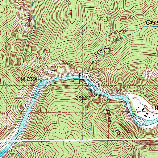 Topographic Map of Hoyt Creek, ID