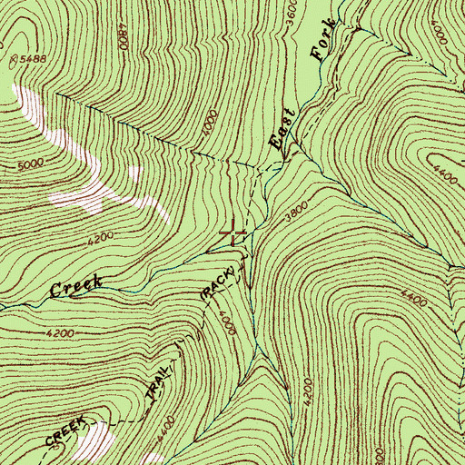 Topographic Map of Hunt Girl Creek, ID