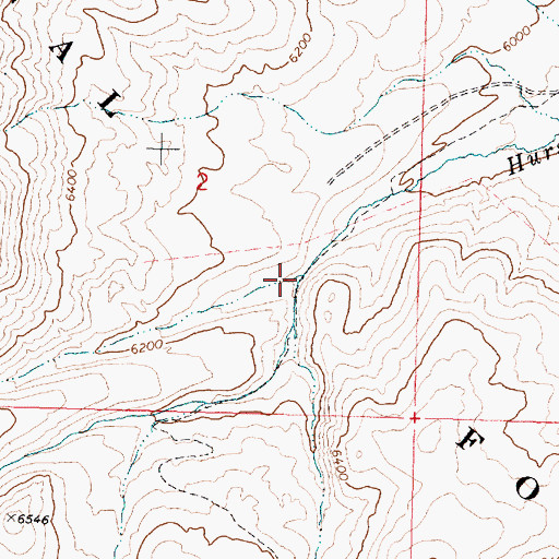 Topographic Map of Hurst Canyon, ID