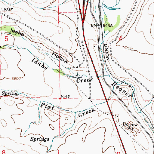 Topographic Map of Idaho Hollow, ID