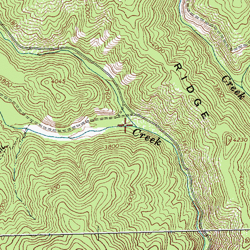 Topographic Map of Independence Creek, ID