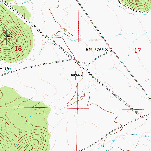 Topographic Map of Corral Well, AZ