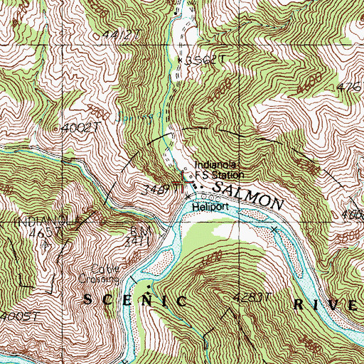Topographic Map of Indianola Field Station, ID