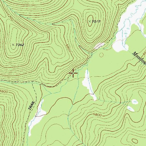 Topographic Map of Iodine Creek, ID