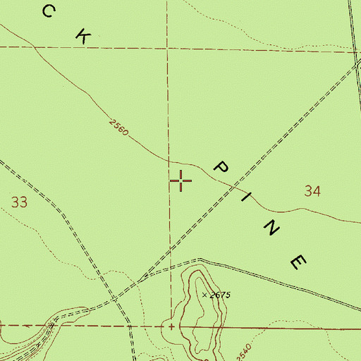 Topographic Map of Jack Pine Flats, ID