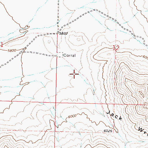 Topographic Map of Jack Wright Canyon, ID