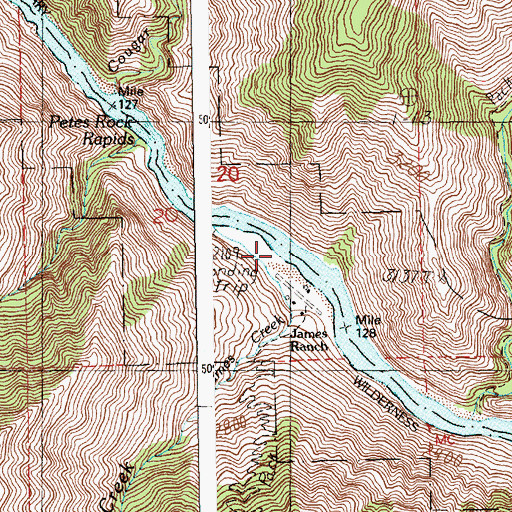 Topographic Map of James Creek, ID