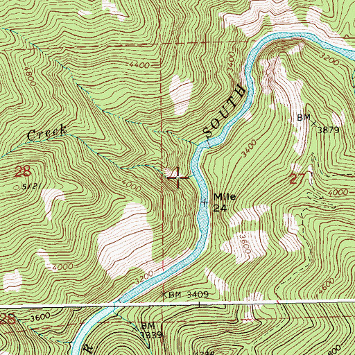 Topographic Map of Jeannot Creek, ID
