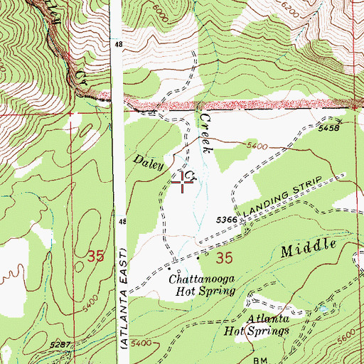 Topographic Map of Joe Daley Creek, ID