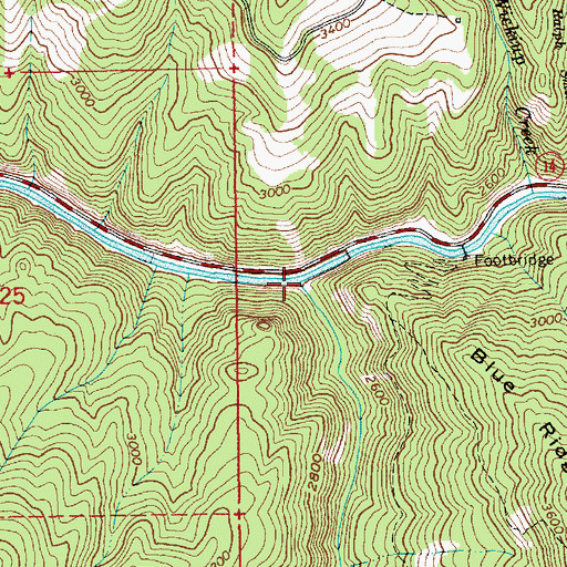 Topographic Map of Johns Creek, ID