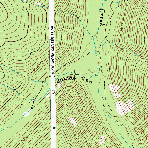Topographic Map of Jumbo Canyon, ID