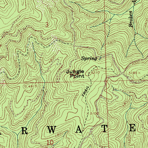 Topographic Map of Jungle Point, ID