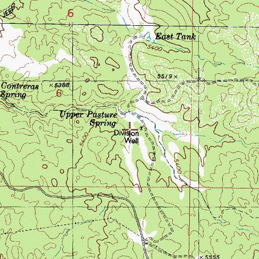 Topographic Map of Division Well, AZ