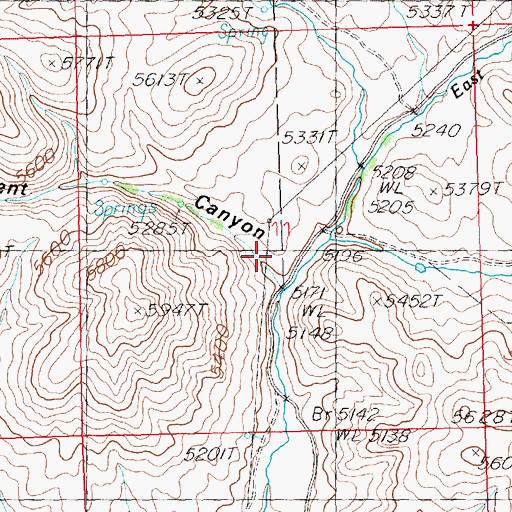 Topographic Map of Kent Canyon, ID
