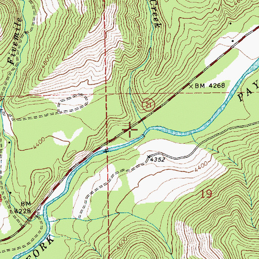 Topographic Map of Kettle Creek, ID