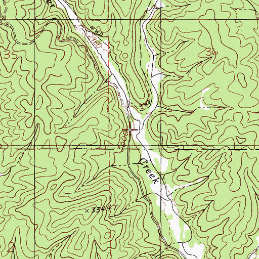 Topographic Map of Laguna Creek, ID