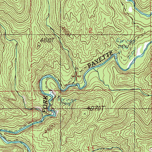 Topographic Map of Lake Creek, ID