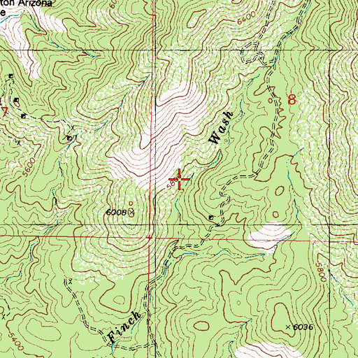 Topographic Map of Finch Spring, AZ