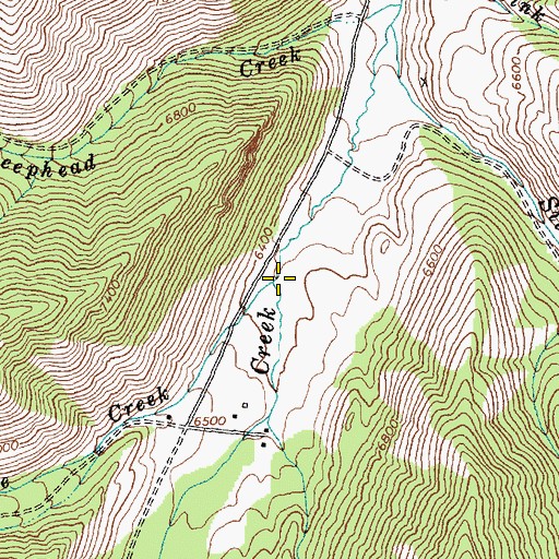 Topographic Map of Last Chance Creek, ID