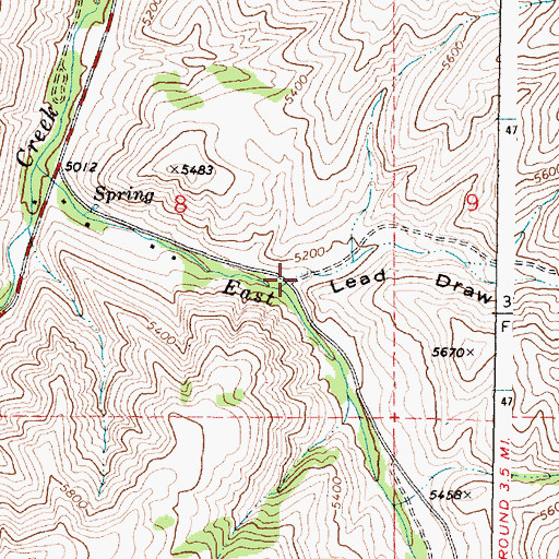 Topographic Map of Lead Draw, ID