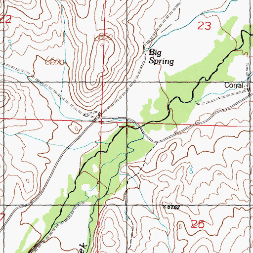 Topographic Map of Leadbelt Creek, ID