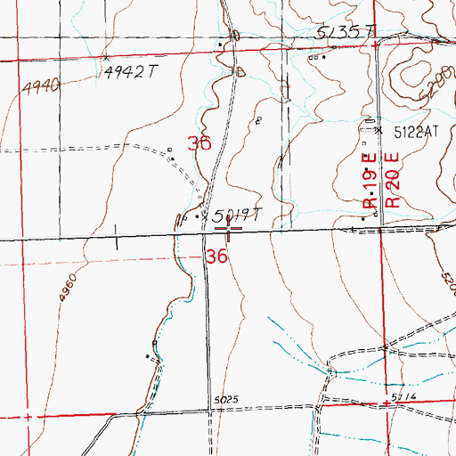 Topographic Map of Leaton Gulch, ID