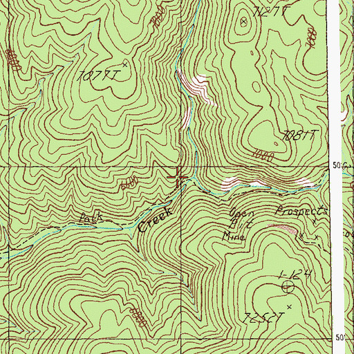 Topographic Map of Left Fork Slaughter Creek, ID