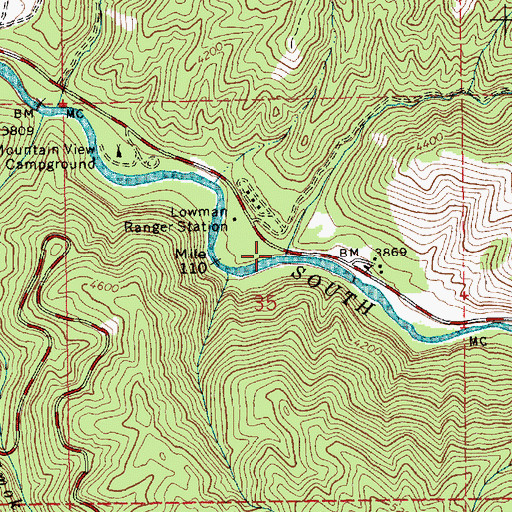 Topographic Map of Lick Creek, ID
