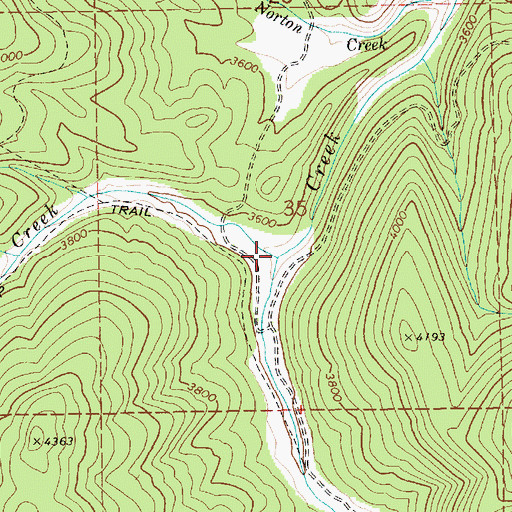 Topographic Map of Lines Creek, ID