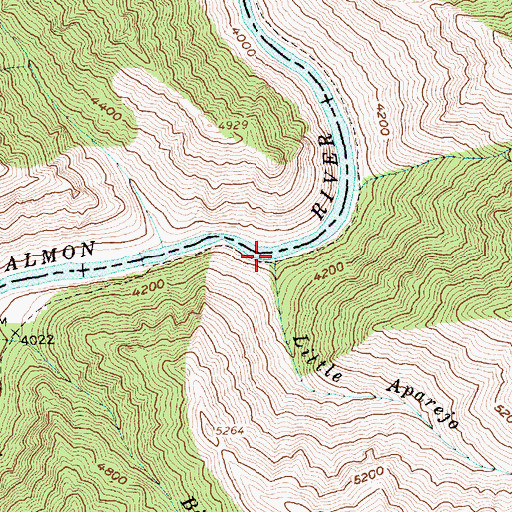 Topographic Map of Little Aparejo Creek, ID